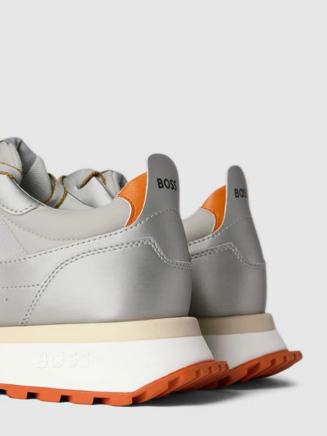Rabatt ? BOSS ? Sneaker Mit Kontrastbesatz In Metallic Modell 'Jonah' - Silber ✔️ – Bild 3