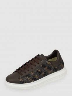 Aktion ? Guess ? Sneaker Mit Logo-Muster Modell 'Salerno' - Schwarz ✔️