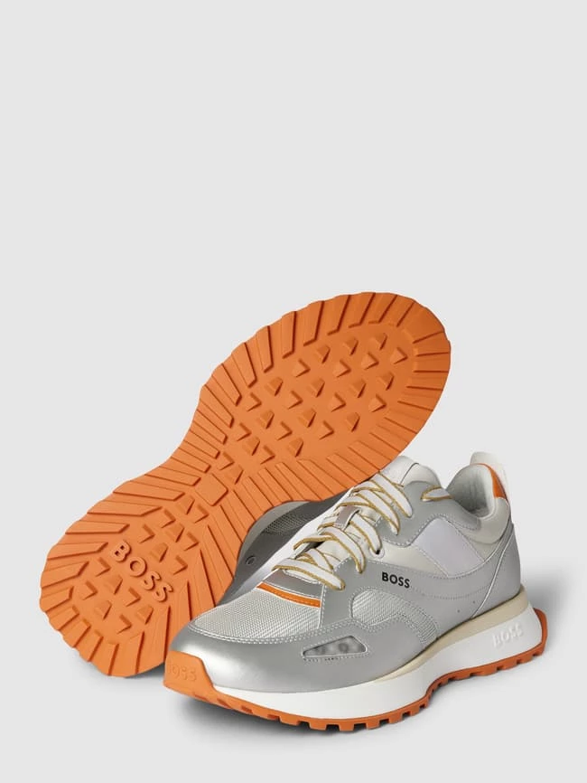 Rabatt ? BOSS ? Sneaker Mit Kontrastbesatz In Metallic Modell 'Jonah' - Silber ✔️ – Bild 4