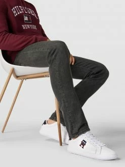 Brandneu ? Tommy Hilfiger ? Sneaker Aus Leder Modell 'CUPSOLE LEATHER MONOGRAM' - Weiß ✔️