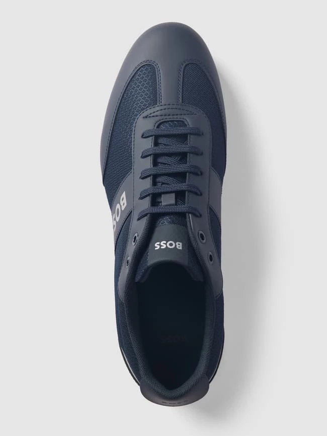 Top 10 ? BOSS ? Sneaker Mit Label-Print In Metallic Modell 'Rusham' - Marineblau ? – Bild 5