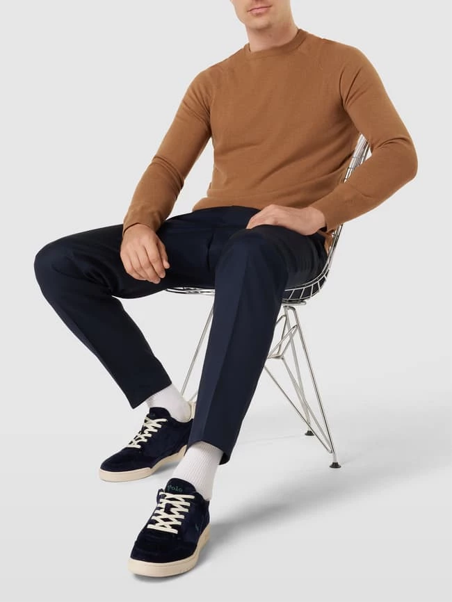 Am billigsten ? Polo Ralph Lauren ? Sneaker Mit Leder-Anteil In Ripp-Optik - Marineblau ✔️