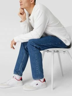 Besorgen ? Tommy ? Jeans ? Sneaker Aus Leder-Mix - Weiß ?