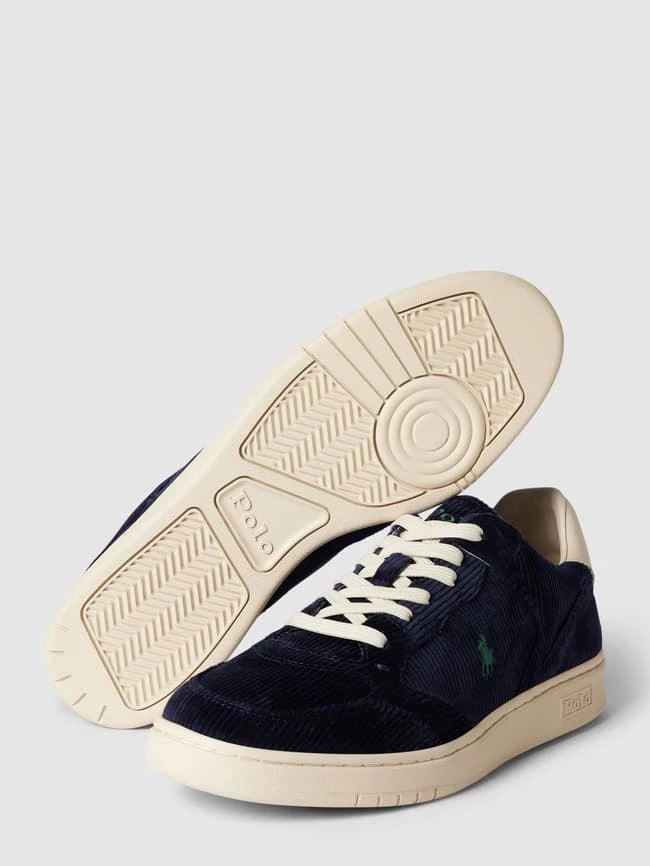 Am billigsten ? Polo Ralph Lauren ? Sneaker Mit Leder-Anteil In Ripp-Optik - Marineblau ✔️ – Bild 4