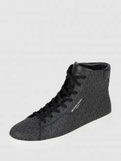 Aktion ? Michael Kors High Top ? Sneaker Mit Logo-Muster - Schwarz ?