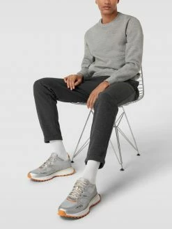 Rabatt ? BOSS ? Sneaker Mit Kontrastbesatz In Metallic Modell 'Jonah' - Silber ✔️