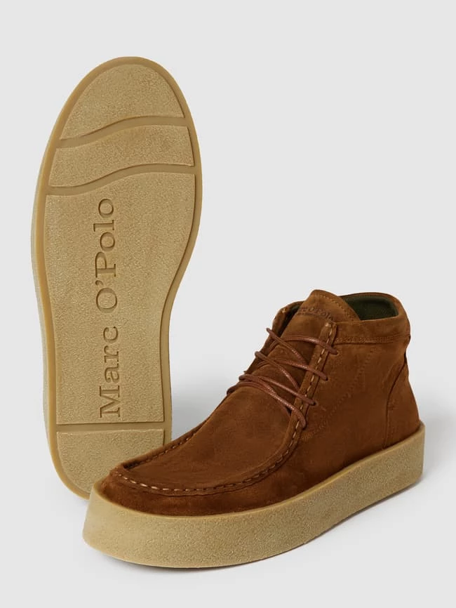 Neu ? Marc O'Polo Halbschuhe Aus Leder Mit Label-Prägung - Cognac ✔️ – Bild 4