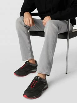 Auslauf ? HUGO ? Sneaker Mit Label-Schriftzug Modell 'Axel Runn' - Schwarz ⭐