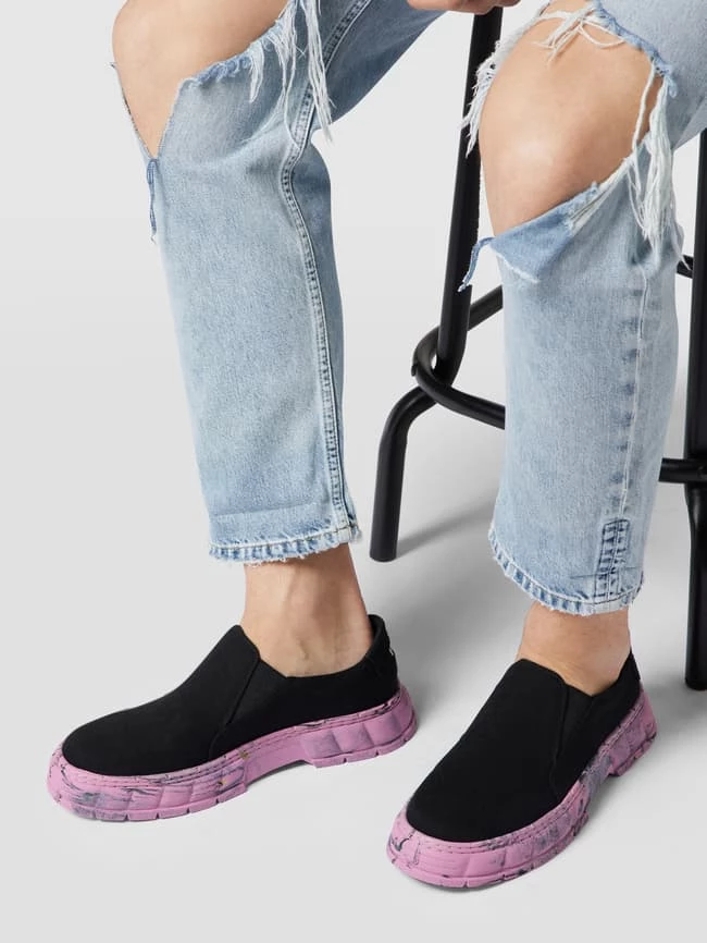 Brandneu ? Viron Slip-on-Sneaker Mit Label-Print - Schwarz ?