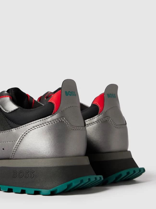Bestes Angebot ? BOSS ? Sneaker Mit Kontrastbesatz In Metallic Modell 'Jonah' - Schwarz ⌛ – Bild 3