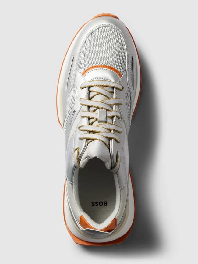 Rabatt ? BOSS ? Sneaker Mit Kontrastbesatz In Metallic Modell 'Jonah' - Silber ✔️ – Bild 5