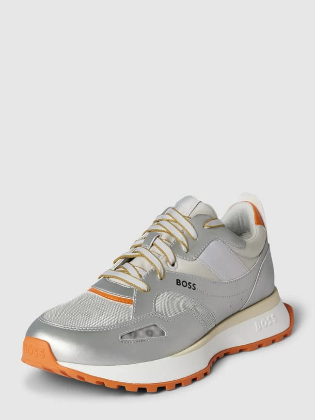 Rabatt ? BOSS ? Sneaker Mit Kontrastbesatz In Metallic Modell 'Jonah' - Silber ✔️ – Bild 2