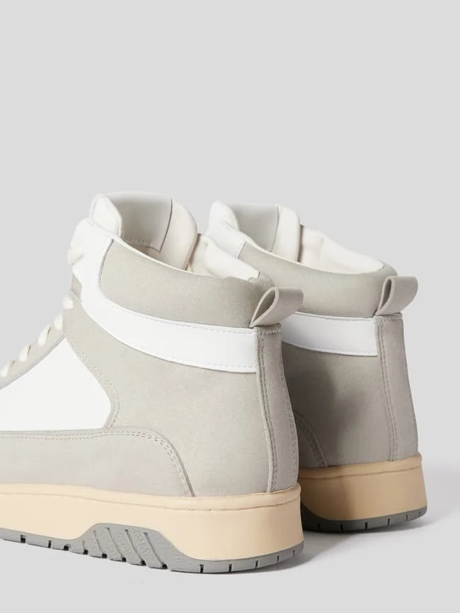Billig ? REVIEW High Top ? Sneaker Mit Kontrastbesatz - Hellgrau ? – Bild 3