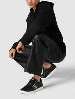 Großhandel ? EA7 Emporio Armani ? Sneaker Mit Kontraststreifen In Metallic Modell 'ACTION LEATH' - Schwarz ?