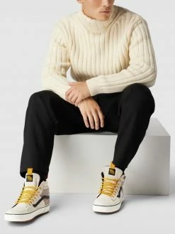 Blitzangebot ? Vans High Top ? Sneaker Aus Leder-Mix Mit Kontrastbesatz - Weiß ?