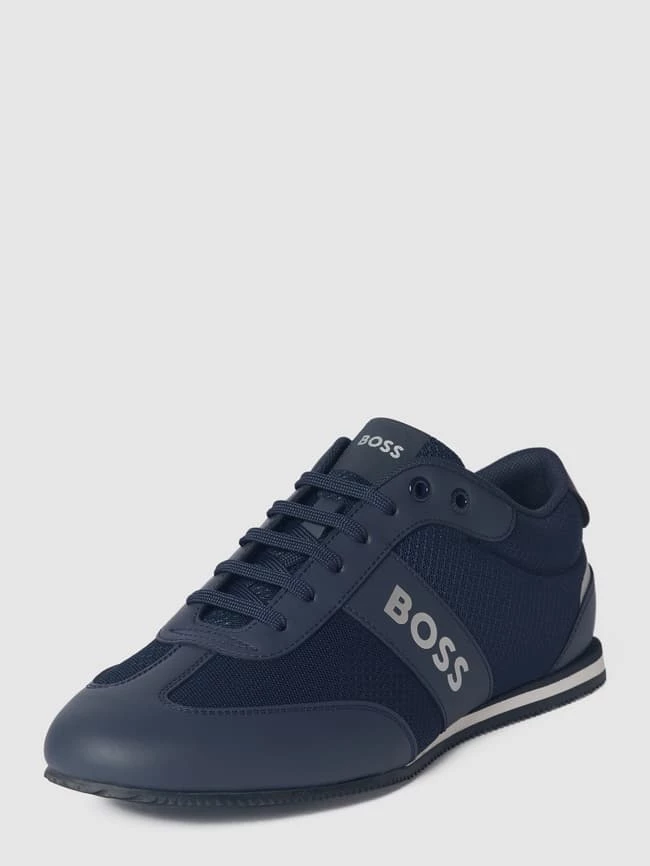 Top 10 ? BOSS ? Sneaker Mit Label-Print In Metallic Modell 'Rusham' - Marineblau ? – Bild 2